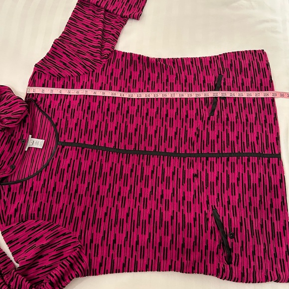 Multiples Textured Fuchsia Tunic with removeable infinity scarf, Size 1X    NWOT - Picture 13 of 13